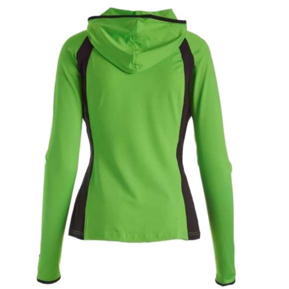 𝐍𝐄𝐎𝐍 Green Hoodie Jacket+Black Leggings - Picture 5 of 9